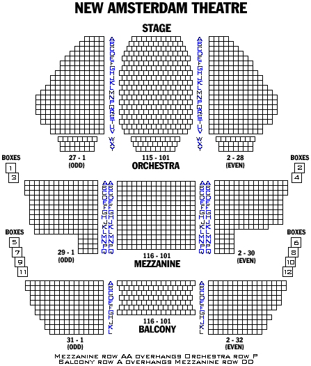 Stephen Sondheim Theatre Seating Chart